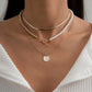 Goth Baroque Pearl Coin Portrait Pendant Necklace for Women Vintage Multi Layer Link Chain Necklace Punk Aesthetic Jewelry 2021