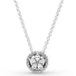 New 925 Sterling Silver Timeless Elegance Snowflake Accented Circular Hearts Collier Necklace For Popular Bead Charm DIY Jewelry