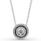 New 925 Sterling Silver Timeless Elegance Snowflake Accented Circular Hearts Collier Necklace For Popular Bead Charm DIY Jewelry